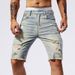 Men's Clothing Micro Elastic Slim Summer Five Point Jeans Casual Shorts Loose Men's Denim Shorts 5 Points Hole_viptrois.com