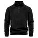 Men's Autumn And Winter New Stand-up Collar Half-zipper Long-sleeved Sweater Stand-up Collar Cross-border Trend Versatile Men's Fleece Top_viptrois.com