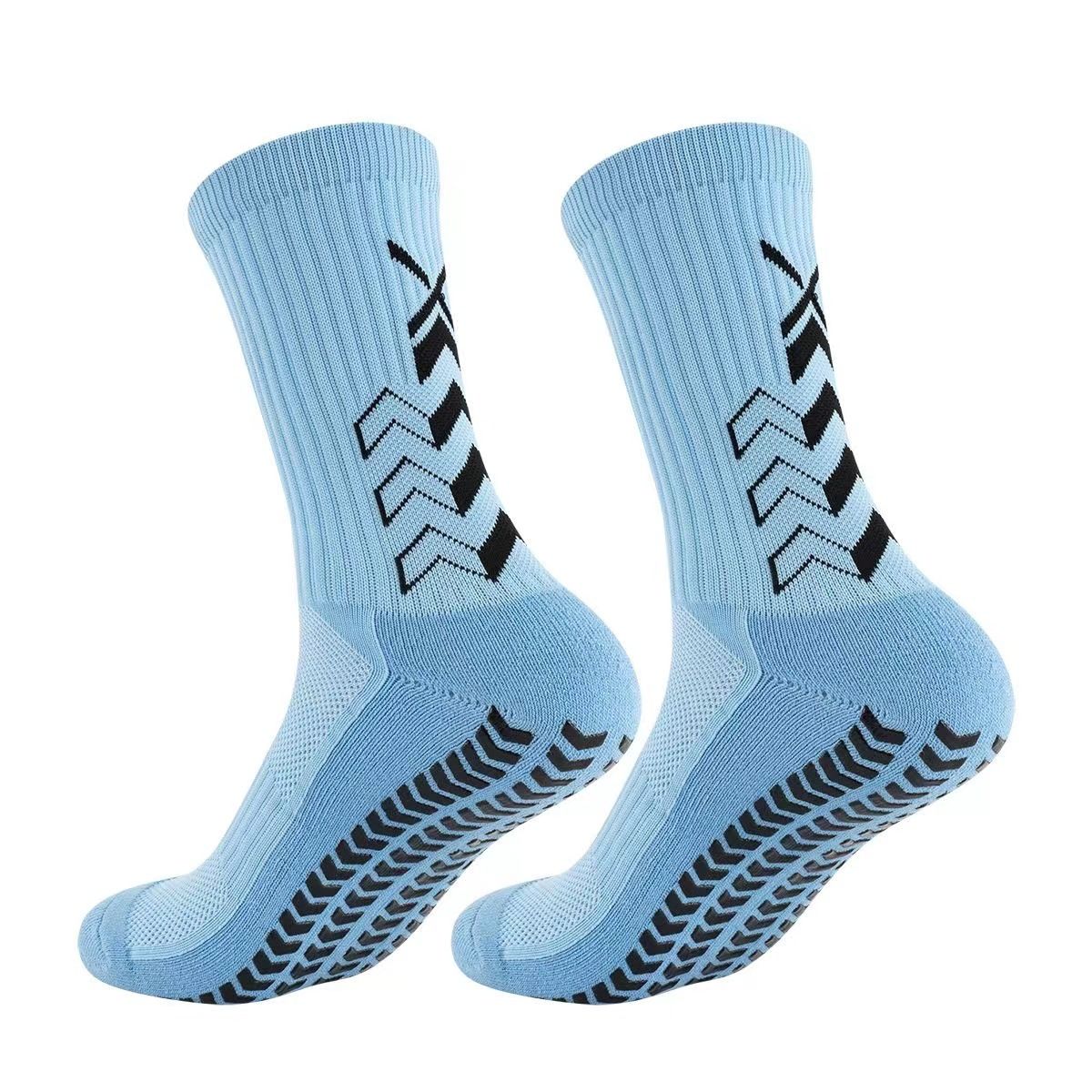 Sport Socks Mid Tube Non Slip Dotted Football Socks Mesh Breathable Cushioning Training Basketball Sports Socks_viptrois.com