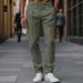 Men's Casual Slim-fit Chino Pants With Drawstring Waist - Solid Color Lightweight Trousers For Business & Everyday Wear_viptrois.com