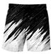 Men's Black And White Pattern 3d Printed Shorts Loose Beach Pants Fashion Casual Shorts _viptrois.com