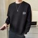 Waffle hoodie for boys in spring and autumn, trendy round neck, autumn outfit, base shirt, T-shirt, casual men's clothing_viptrois.com