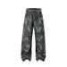 Men's Clothing High Street Distressed Jeans For Men And Women Dyed Personalized Design Cool Deconstruction Trendy Retro Straight Trousers_viptrois.com