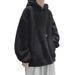 Basic solid color hooded sweatshirt for men in autumn and winter, loose, simple, thick, casual and versatile couple jacket_viptrois.com