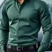 Men's Clothing Business Casual Men's Long Sleeves New Style Solid Color Simple_viptrois.com
