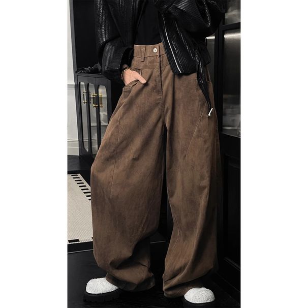 Longdao Fashion Versatile Trendy Simple Light Luxury Cool Design High-Quality Men's Casual Retro Pants_viptrois.com