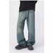 Men's Clothing Jeans Men's Niche High End Straight Wide Leg Casual Mopping Long Pants_viptrois.com