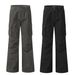 Men's Clothing Multi Pocket Pleated Overalls Niche And Handsome Pants_viptrois.com