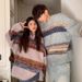 A Niche Gradient Striped Sweater For Autumn And Winter Couples, Knitted Sweater Jacket_viptrois.com