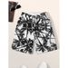 Men's Clothing Men's Beach Shorts Quick Drying Blue White Gradient Coconut Tree Print Style Swimming Hot Springs Suitable_viptrois.com