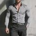2025 Spring White Shirt Men's Long Sleeve Formal Shirt Men's Casual Business_viptrois.com