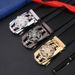 Men's Trendy Casual Business Korean Style Trouser Belt Automatic Buckle Rotating Youth Internet Celebrity Transfer Belt_viptrois.com