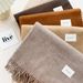 Solid Color Cashmere Scarf For Women - Winter Warm Korean Style Shawl (Dual-Purpose, Thick & Soft, Fashionable Neck Warmer)_viptrois.com