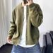 Korean-Inspired Oversized Cardigan – Color-Block Relaxed Fit Knit Sweater For Men (Wrinkle-Resistant Polyester Blend, M-3XL)_viptrois.com
