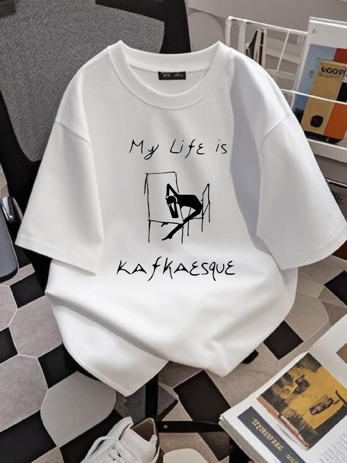 My Life Is Kafkaesque Franz Kafka T-shirt Stylish Summer Versatile Soft Slightly Casual Comfortable Unisex Top For Everyday Wear Graphic_viptrois.com