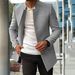 Men's Slim Fit Blazer Jacket – Lightweight Polyester Casual Coat (S-XXXL, Black/Khaki/Grey/Blue/Green)_viptrois.com