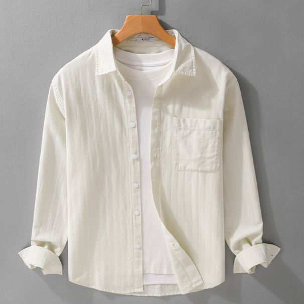 Autumn Base Shirt Men's Thin Breathable Long Sleeved Top Casual Business Comfortable Versatile Shirt_viptrois.com
