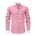 Men's Stretch Windsor Dress Shirt – Wrinkle-Free & Breathable Long Sleeve Shirt With Slim Fit For Office & Casual_viptrois.com
