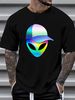 Alien Head Trippy Techno Rave EDM Music Festival T Shirt Stretched Summer Unisex Slightly Designer Clothes Fashion Graphic Homme_viptrois.com