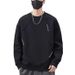 Spring Autumn fashion trend splicing design with a casual and high-end feel, ins long sleeved versatile round neck_viptrois.com