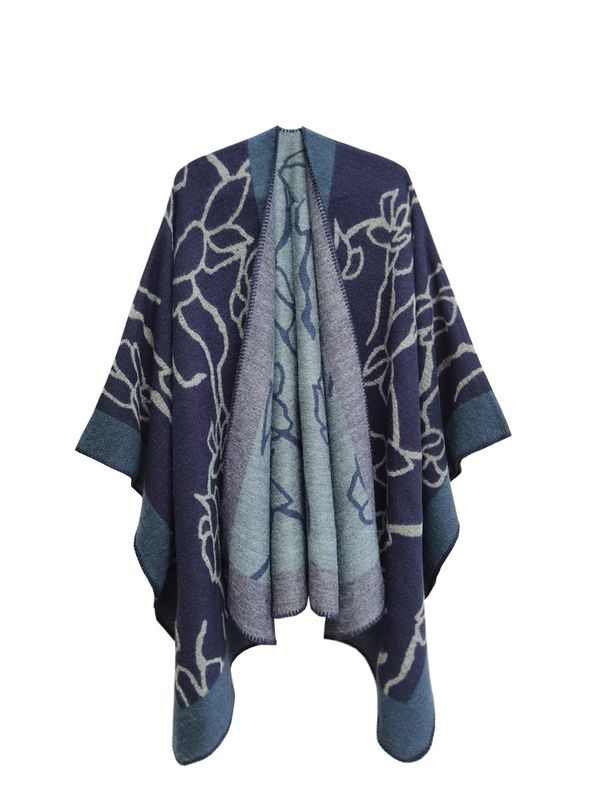 Unisex Cape ink painting large jacquard totem women's cape acrylic split cape_viptrois.com
