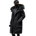 2024 New Big Fur Collar Medium And Long Down Jacket Men's White Duck Down Thickened Warm Knee Jacket_viptrois.com