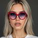 New INS Style Personality Trend Full Frame Cat Eye Sunglasses Women Wholesale Travel Street Wear T1368_viptrois.com