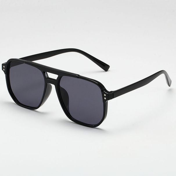 New Double-Beam Large Frame Unisex High-End Gradient For Big Faces Slimming Sun UV Protection Sunglasses_viptrois.com