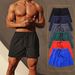 Men's Clothing Summer Fitness Shorts Men's Running Training Shorts Casual Fitness Large Size Quick Drying Double Layer Sports Shorts_viptrois.com