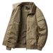 Men's Clothing new pure cotton work jacket men's spring and autumn casual loose high collar pilot jacket coat_viptrois.com