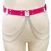 Fashion Punk Leather Heart-Shaped Decor Body Sexy Waist Chain Performance Strap Belt_viptrois.com