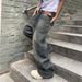"Men's Vintage Washed Denim Jeans – High Waist, Loose Fit, Straight Leg, S-XXXL, Distressed Style For Casual & Streetwear"_viptrois.com