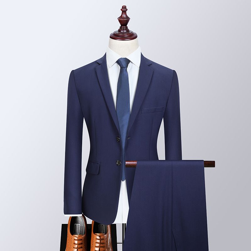 Men's Clothing quality suits two button slit men's business suits slim formal suits professional wedding suits_viptrois.com