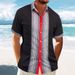 2025 Summer New Men's Waffle Texture Casual Turn-down Collar 3D Printed Button Short Sleeve Shirt For Men_viptrois.com