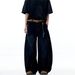 Ins American Washed Deconstructive Curved Knife Jeans, Men's And Women's Trendy Brand Loose Blue Sickle Pants_viptrois.com