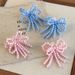 Spring And Summer Girl Beaded Bow Shoe Buckle Retro Knotted Sweet Pink Handmade Beaded Tassel Shoe Accessories_viptrois.com