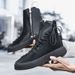 European Warm Series High-top Lace-up Fashion Trend Men's Shoes Youth Outdoor Casual Thick-soled Sneakers Spring And Autumn Large Size Zipper_viptrois.com