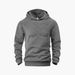 Cross-Border Spring Loose Solid Color Jacquard Men's Youth Long Sleeve Pullover Hoodie_viptrois.com