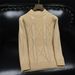 Men's Chunky Cable Knit Sweater - Oversized Winter Pullover With Round Neck, Long Sleeve, Trendy Textured Design (White/Black/Khaki, Sizes M-3XL)_viptrois.com