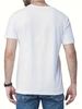 Maglietta Uomo Cotone 180g Grigio Chiaro Collo Tondo Stampa Graffiti Traspirante Lavabile Stile Urbano Vestibilità Regolare_viptrois.com
