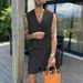 Men's Clothing V Neck Sleeveless Casual Vest Vest High Waist Wide Leg Shorts Suit_viptrois.com