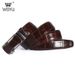 Cowhide casual automatic buckle men's belt Youth business belt_viptrois.com