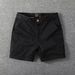 Premium Products Workwear Cotton Shorts Summer Men's Slim Fit Solid Color Loose Thin Three Quarter Casual Pants_viptrois.com