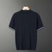 Men's Clothing Lapel Short Sleeved Polo Shirt Men's Trendy Brand Summer All Match Knitted Half Zip Top_viptrois.com