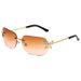 BUTTERFLY SQUARE - Frameless Cut-Edge Sunglasses (Retro-Inspired Shades, Diamond Accents, Hot Seller)_viptrois.com