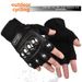 Tactical gloves Motorcycle anti-fall stainless steel hard shell half-finger riding gloves men's mountain bike riding equipment gloves_viptrois.com