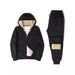 Men's Fleece Tracksuit Set Winter Warm Hooded Sweatshirt & Joggers Outdoor Casual Comfort Fashion Trends_viptrois.com