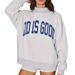 Europe, America 2026 Autumn And Winter New Couple Print Letter Round Neck Long Sleeve Loose Versatile Sweater_viptrois.com