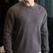 Men's Striped Crew Neck Knit Sweater, Relaxed Fit Long Sleeve Casual Pullover, Breathable Cotton Blend Essential Top For Fall & Winter_viptrois.com