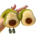 Bag Charms Rex Rabbit Fur Avocado Plush Car Keychain Pendant Personalized Avocado Bag Pendant Girlfriend Couple Pendant_viptrois.com